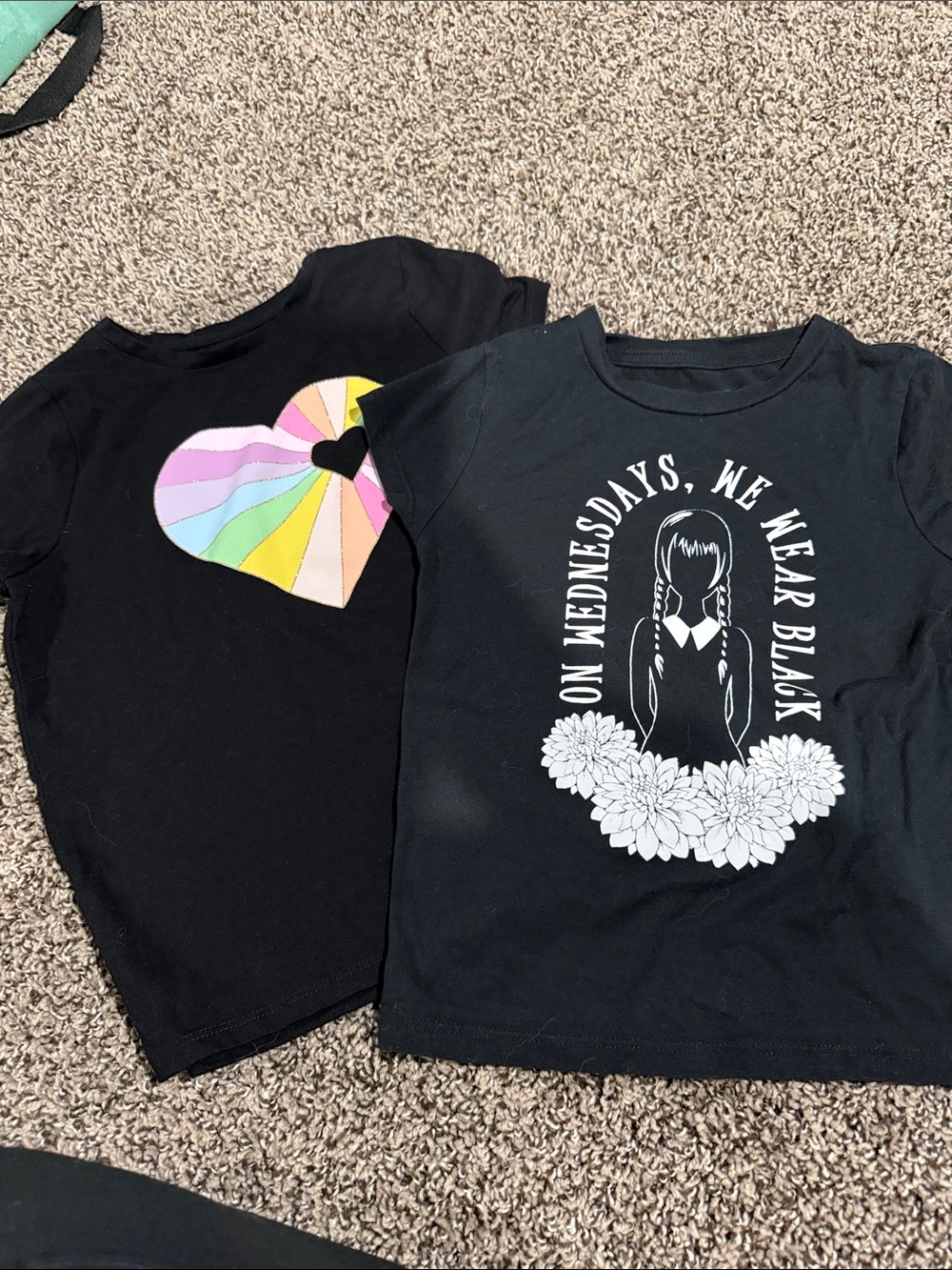 Kids Black Graphic Tee - 'On Wednesdays, We Wear Black'